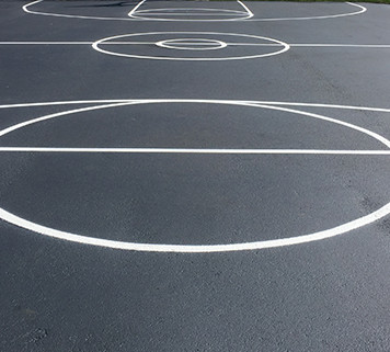 recreational pavement basketball court striping and maintenance by Action Pavement Striping & Maintenance