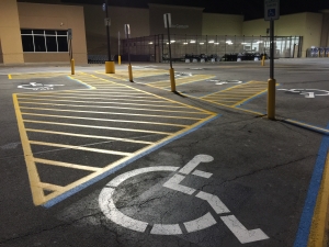 After: New handicap parking paint